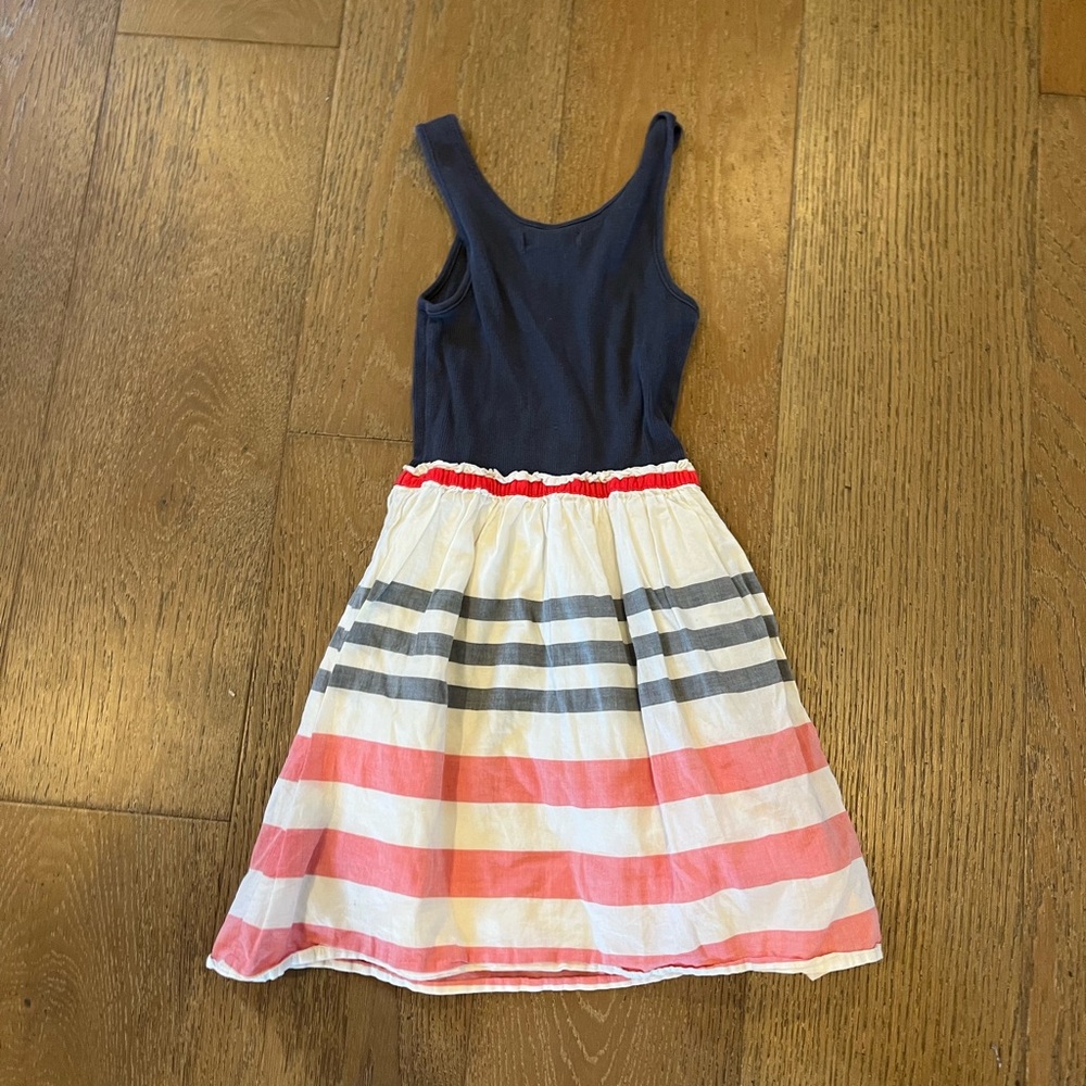 GAP Navy and Pink Striped Casual Dress
